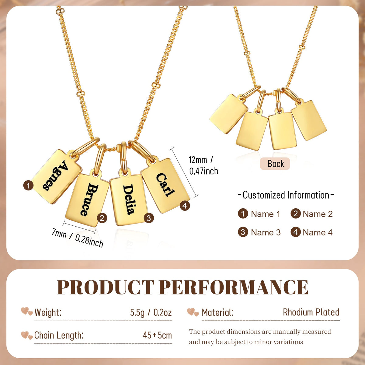 Custom Name Engraved Necklace
