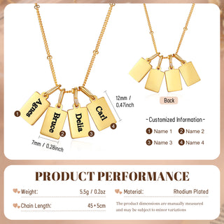 Custom Name Engraved Necklace