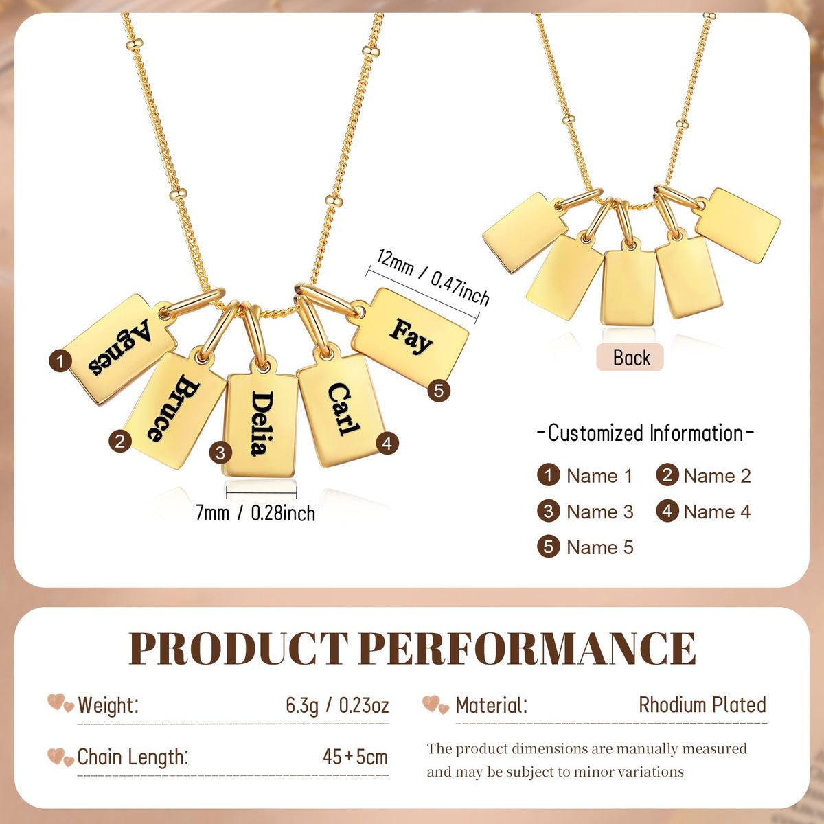 Custom Name Engraved Necklace
