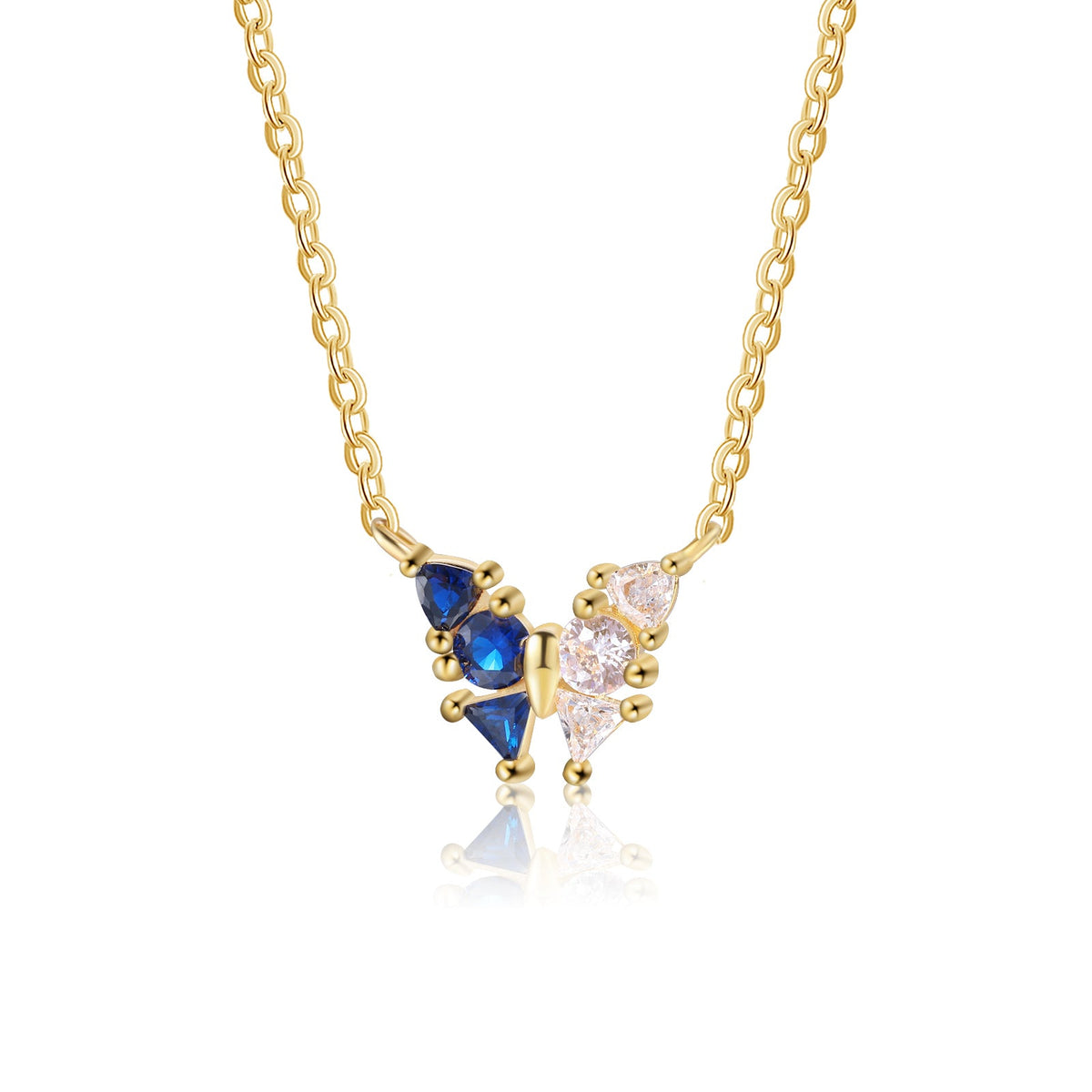 Custom Birthstone Butterfly Necklace
