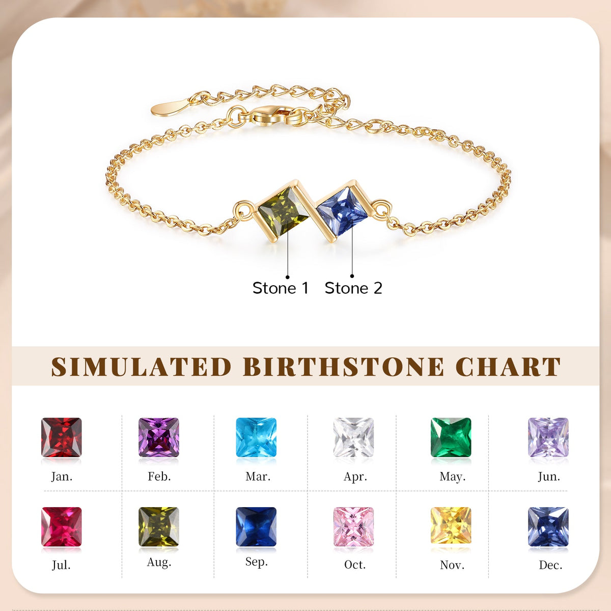 Custom Birthstone Bracelet