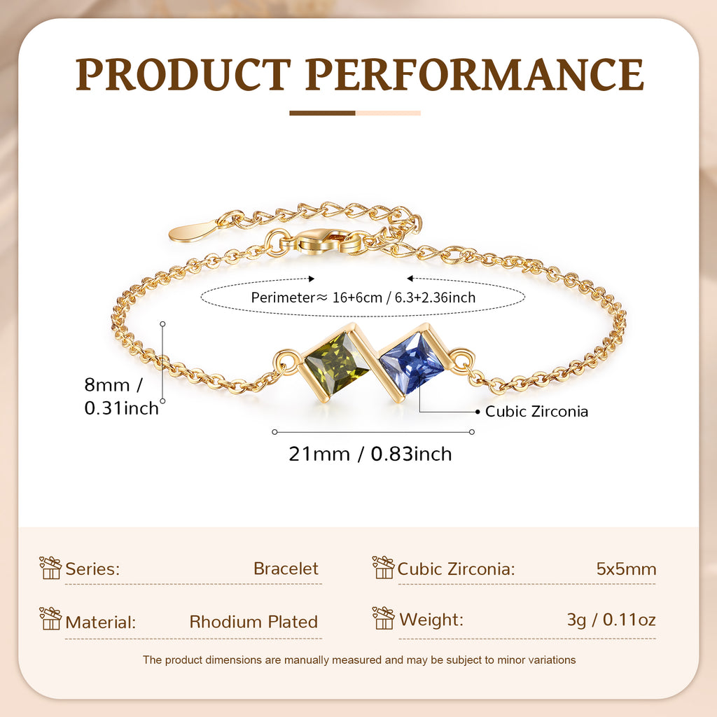 Custom Birthstone Bracelet