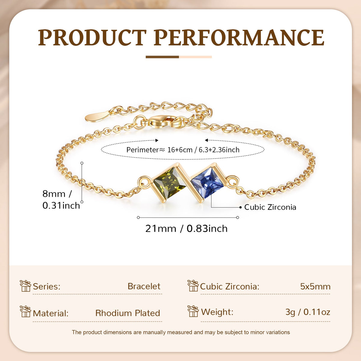 Custom Birthstone Bracelet