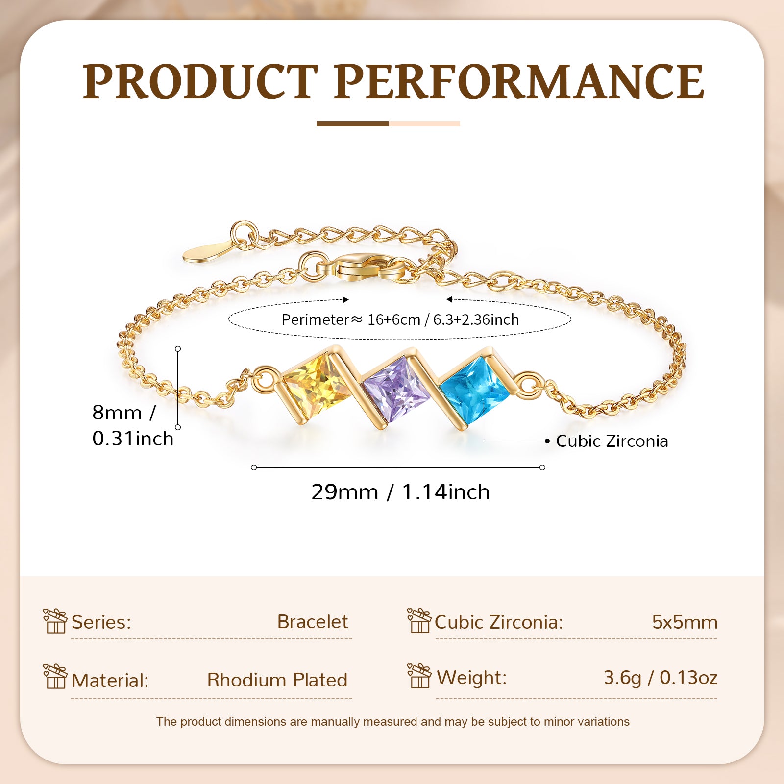 Custom Birthstone Bracelet