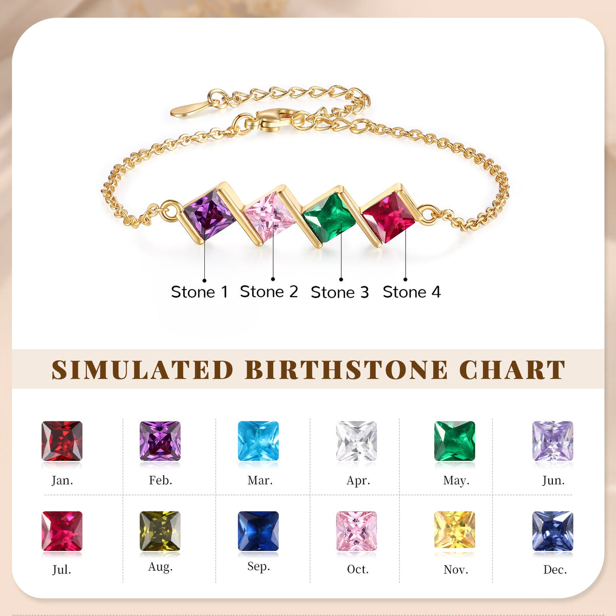 Custom Birthstone Bracelet