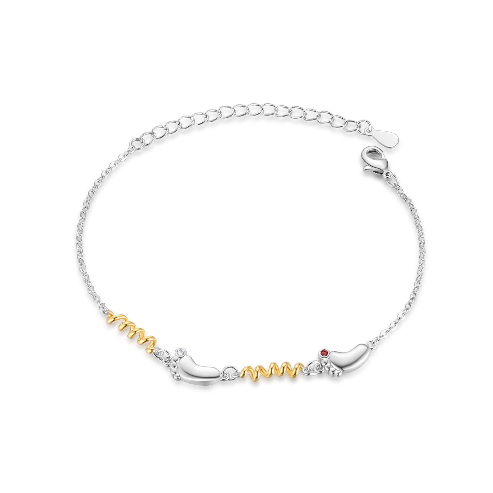 Custom Birthstone Foot Bracelet