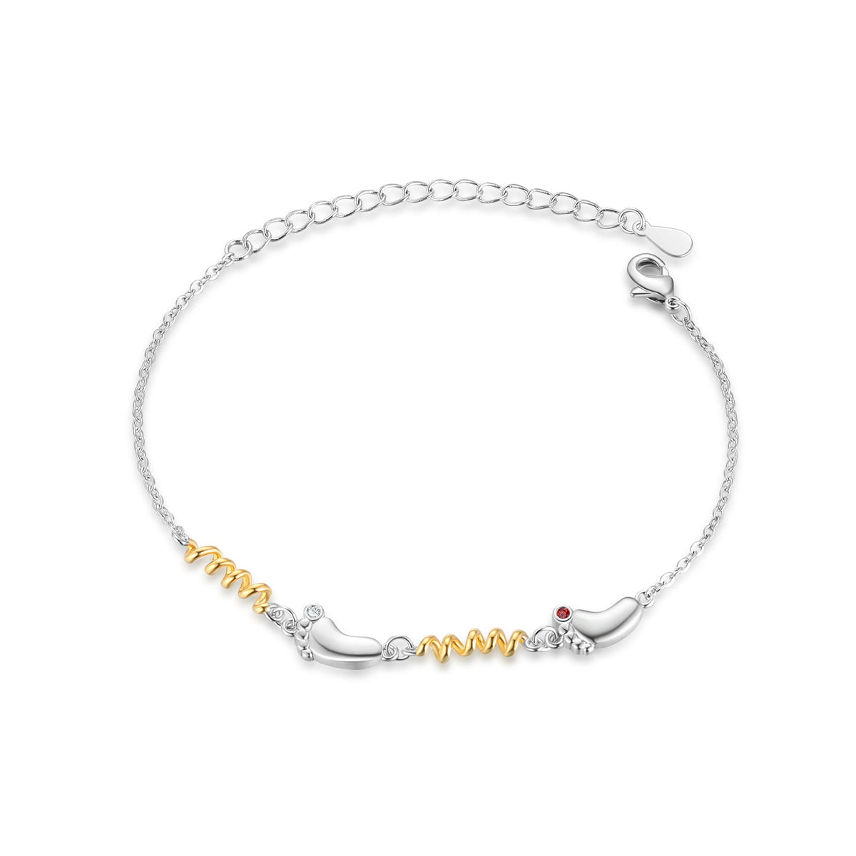 Custom Birthstone Foot Bracelet