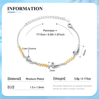 Custom Birthstone Foot Bracelet