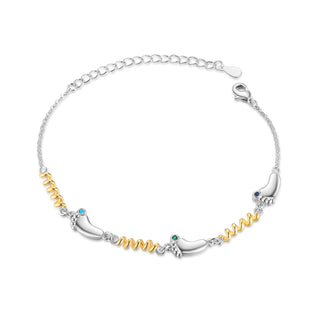 Custom Birthstone Foot Bracelet
