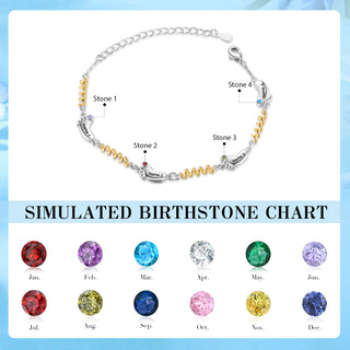 Custom Birthstone Foot Bracelet