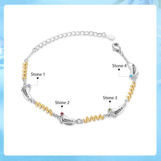 Custom Birthstone Foot Bracelet