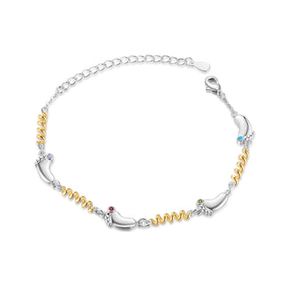 Custom Birthstone Foot Bracelet
