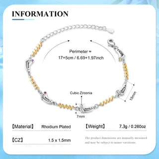 Custom Birthstone Foot Bracelet