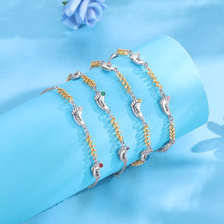 Custom Birthstone Foot Bracelet