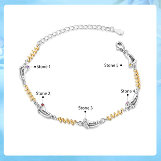 Custom Birthstone Foot Bracelet