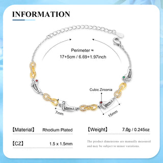 Custom Birthstone Foot Bracelet