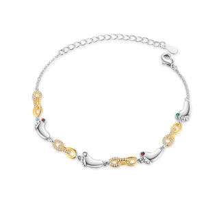 Custom Birthstone Foot Bracelet