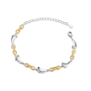 Custom Birthstone Foot Bracelet