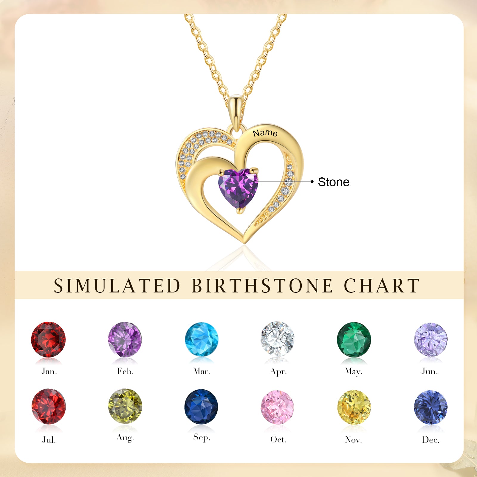Custom Birthstone Necklace