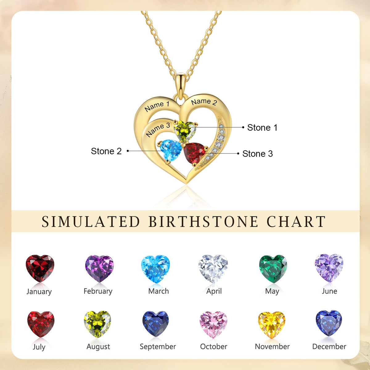 Custom Birthstone Necklace