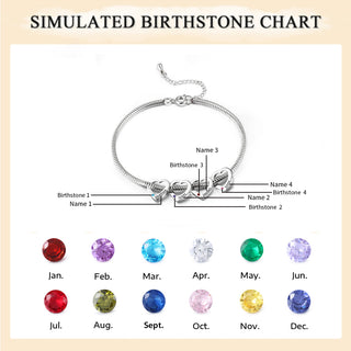 Personalized Birthstone Engraved Name Anklet