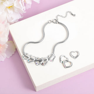 Personalized Birthstone Engraved Name Anklet