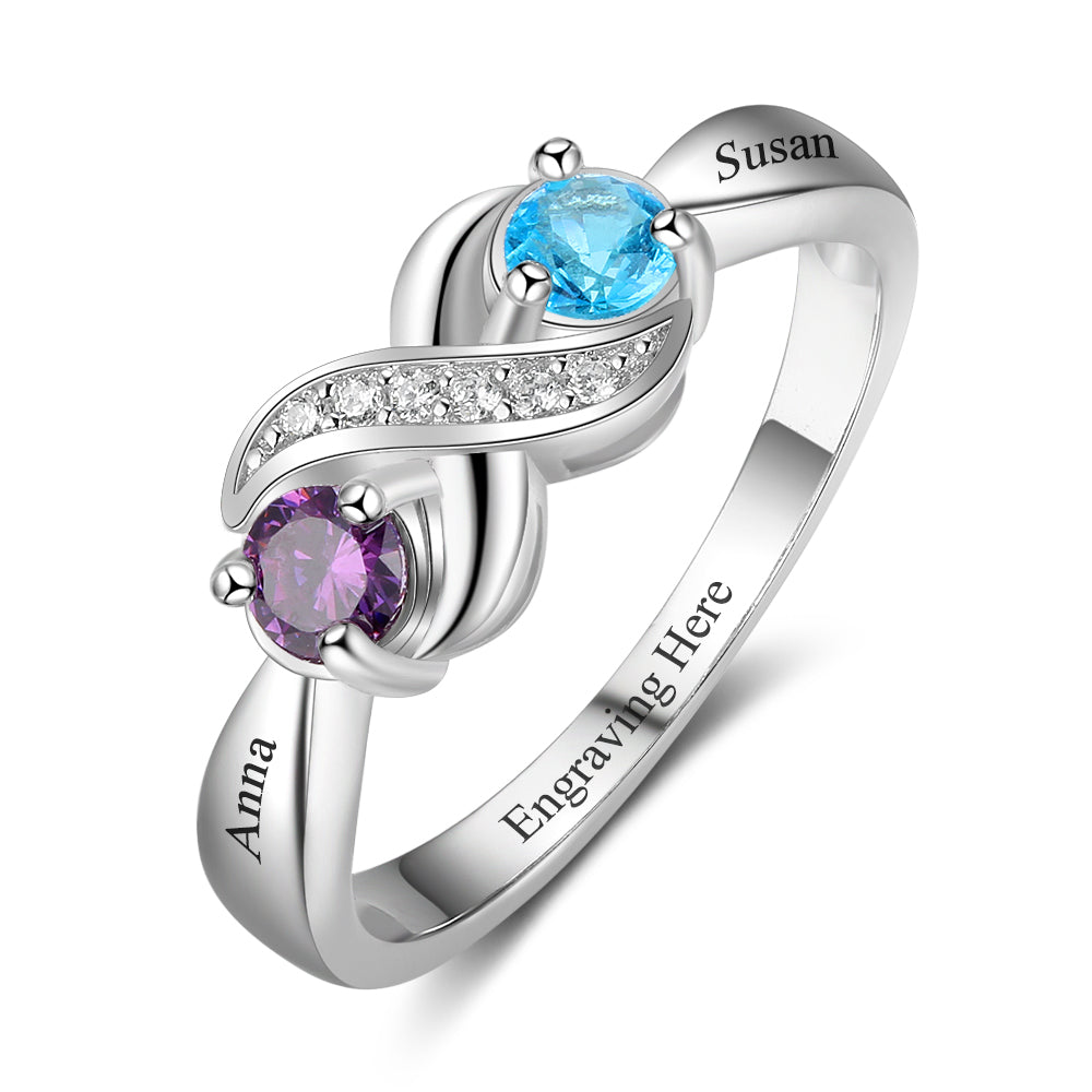 Infinity Crystal Zirconia Rings