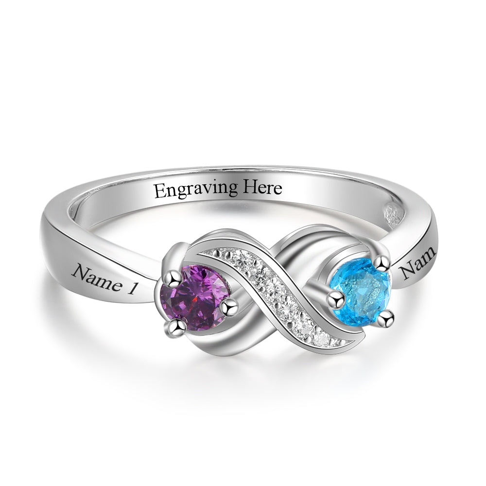 Infinity Crystal Zirconia Rings