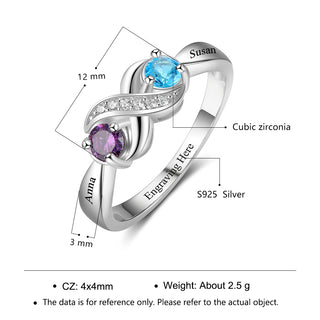Infinity Crystal Zirconia Rings