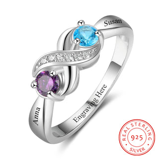 Infinity Crystal Zirconia Rings