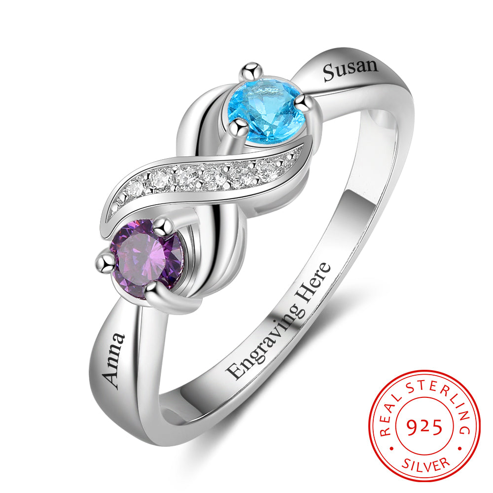 Infinity Crystal Zirconia Rings