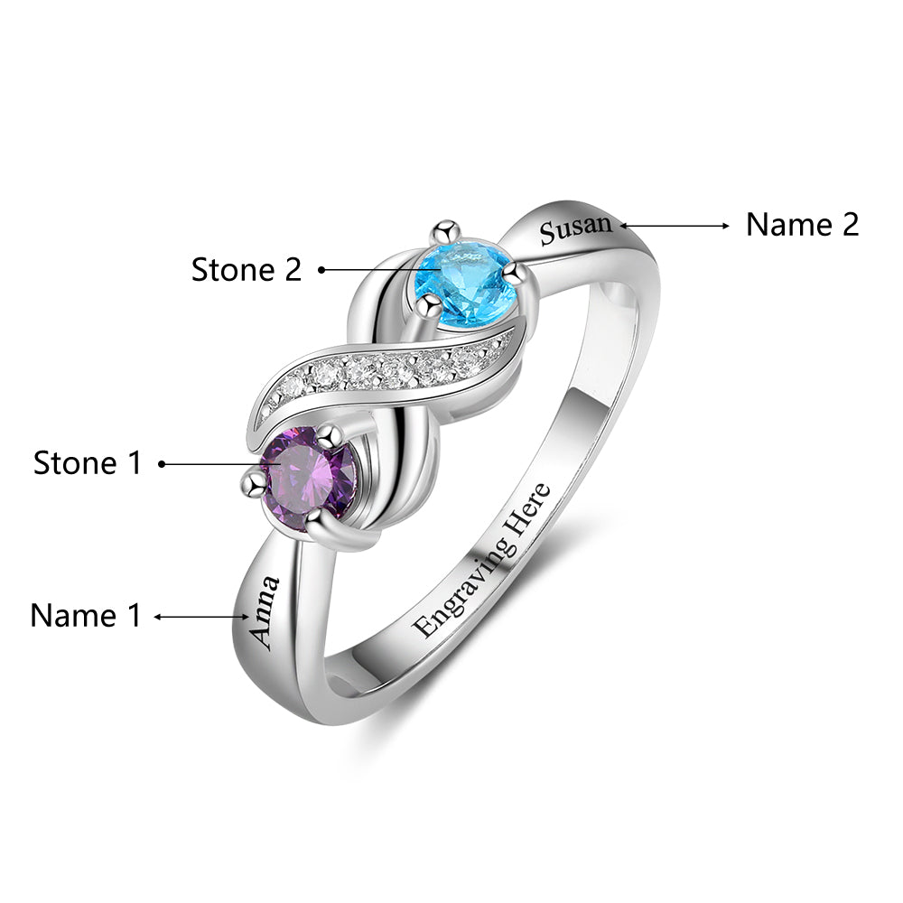Infinity Crystal Zirconia Rings