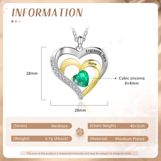 Custom Name Birthstone Necklace