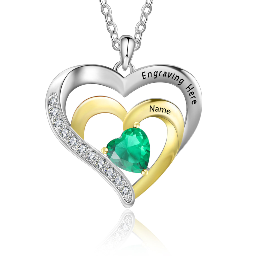 Custom Name Birthstone Necklace