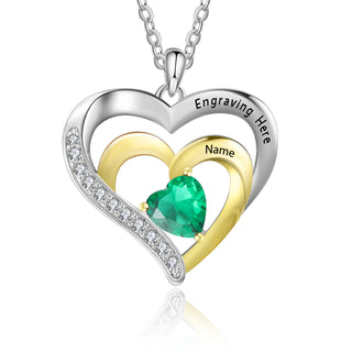 Custom Name Birthstone Necklace