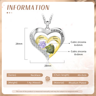 Custom Name Birthstone Necklace