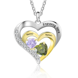 Custom Name Birthstone Necklace