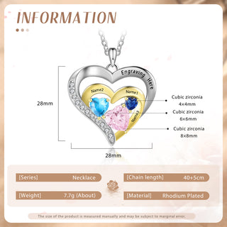 Custom Name Birthstone Necklace