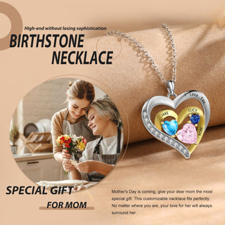 Custom Name Birthstone Necklace