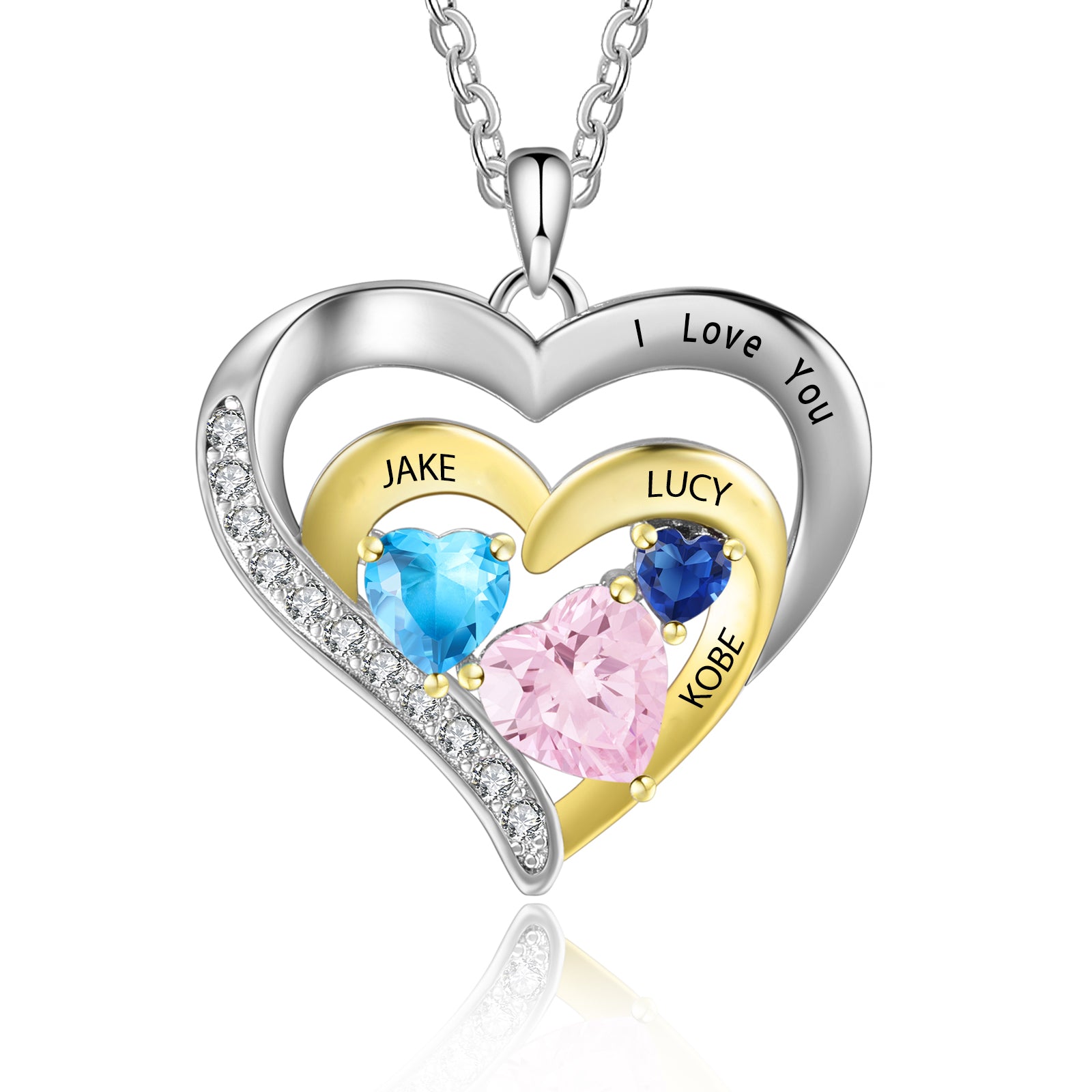 Custom Name Birthstone Necklace