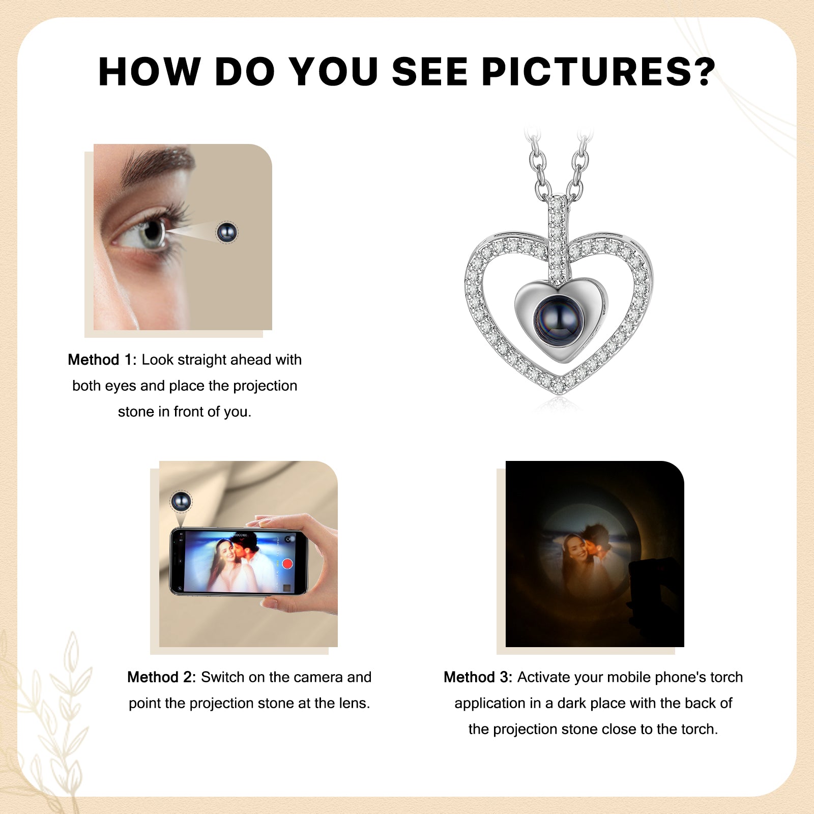 Custom Photo Projection Necklace