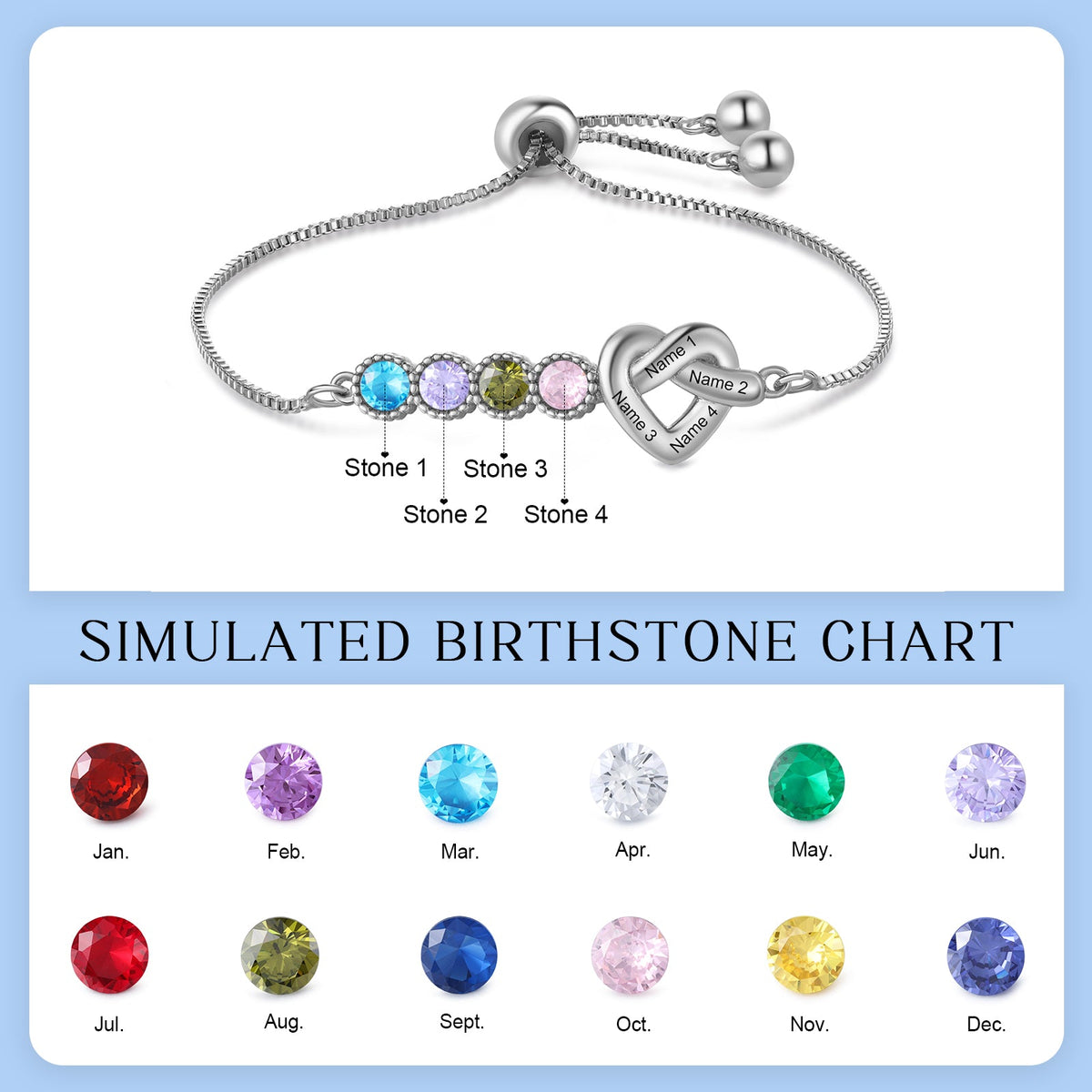 Customer Birthstone Bracelet