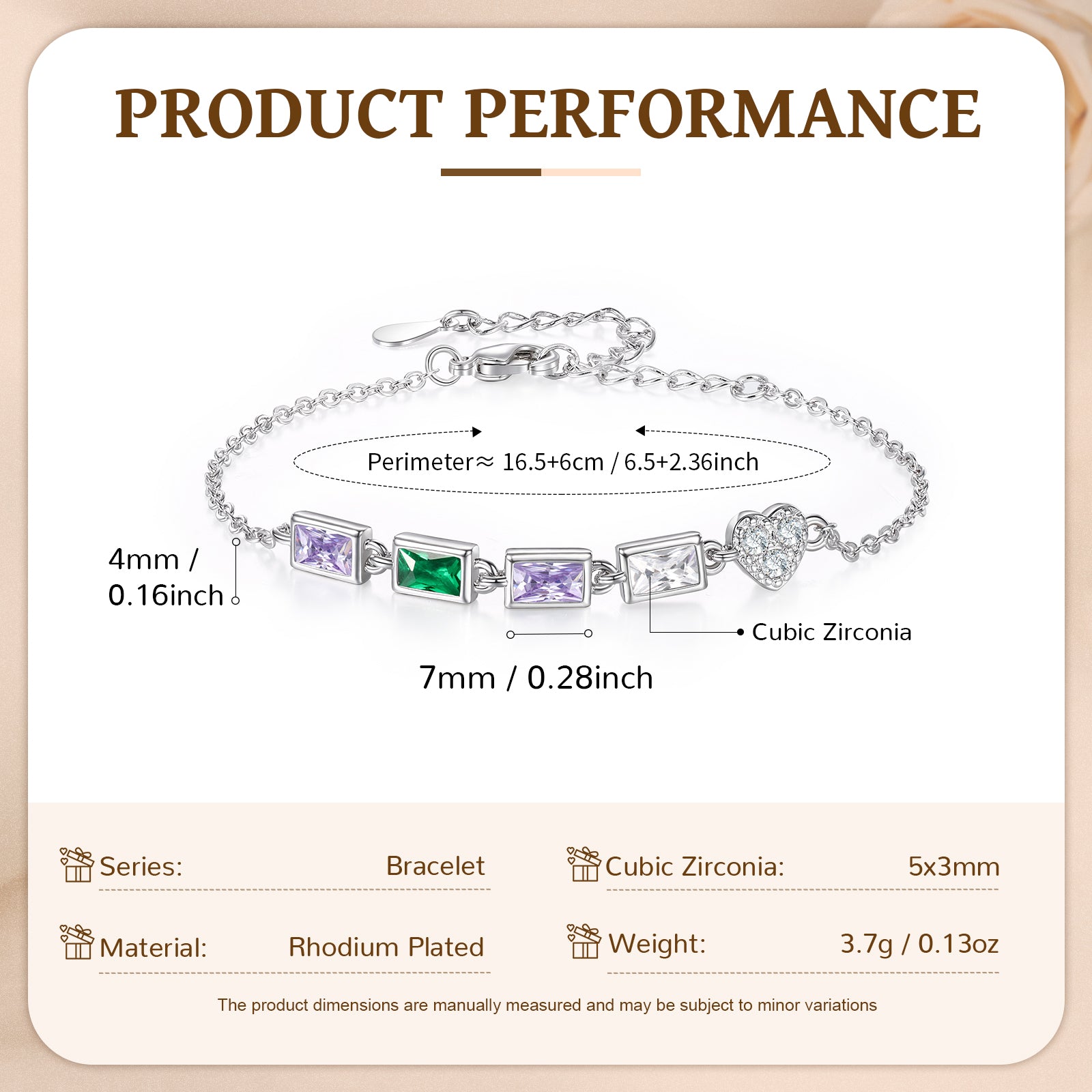 Customer Birthstone Bracelet