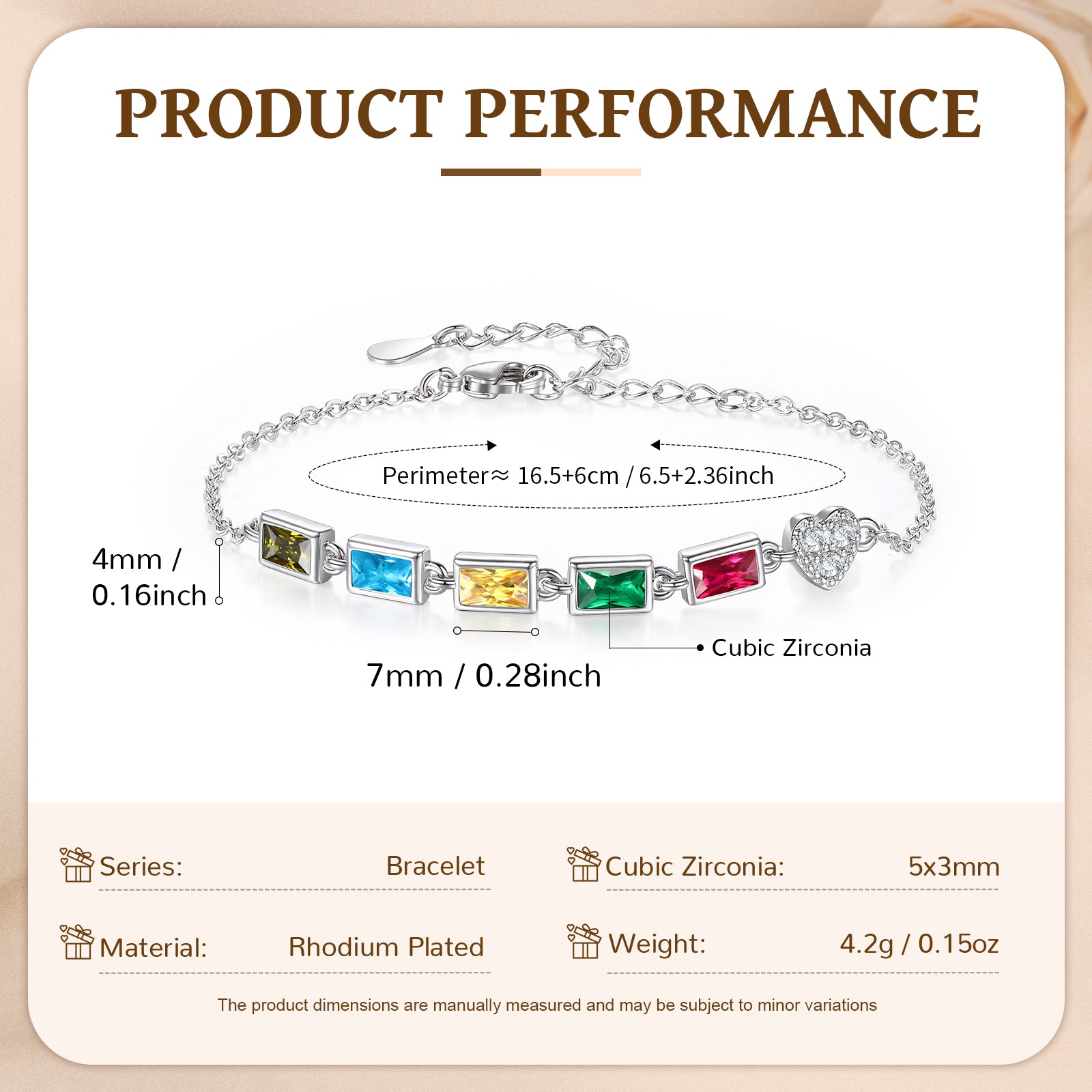 Customer Birthstone Bracelet