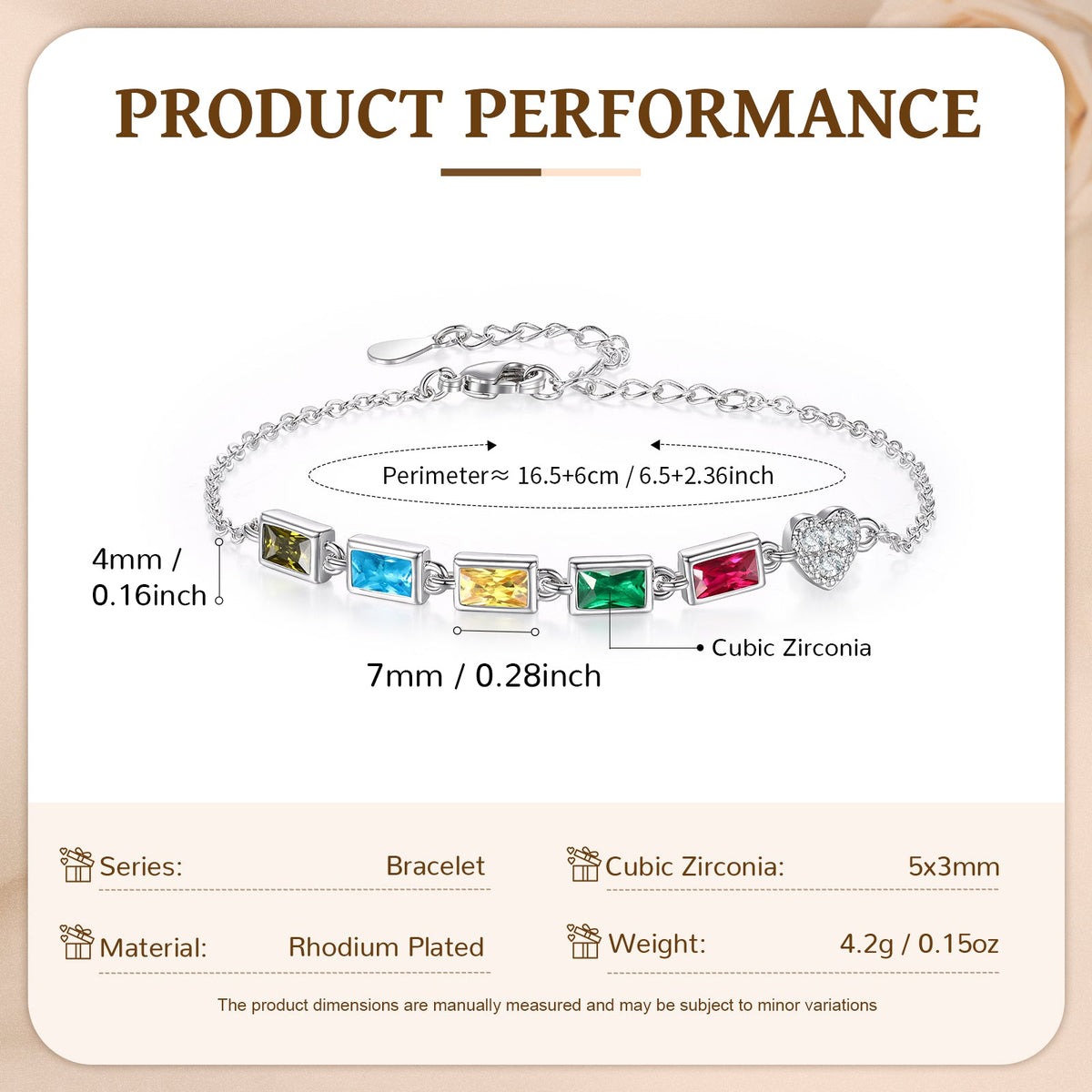 Customer Birthstone Bracelet