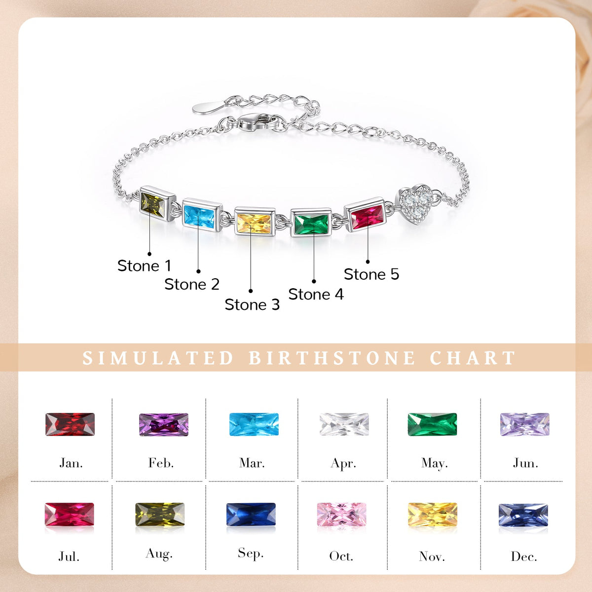Customer Birthstone Bracelet
