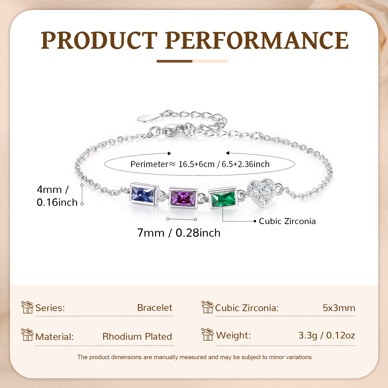 Customer Birthstone Bracelet