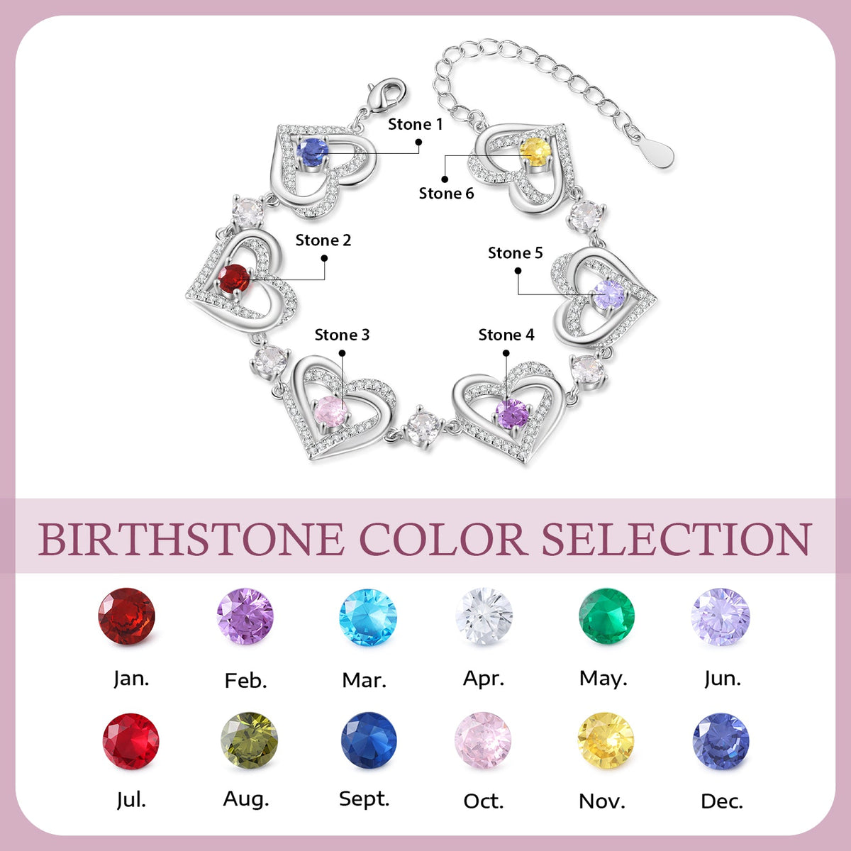 Customer Birthstone Bracelet