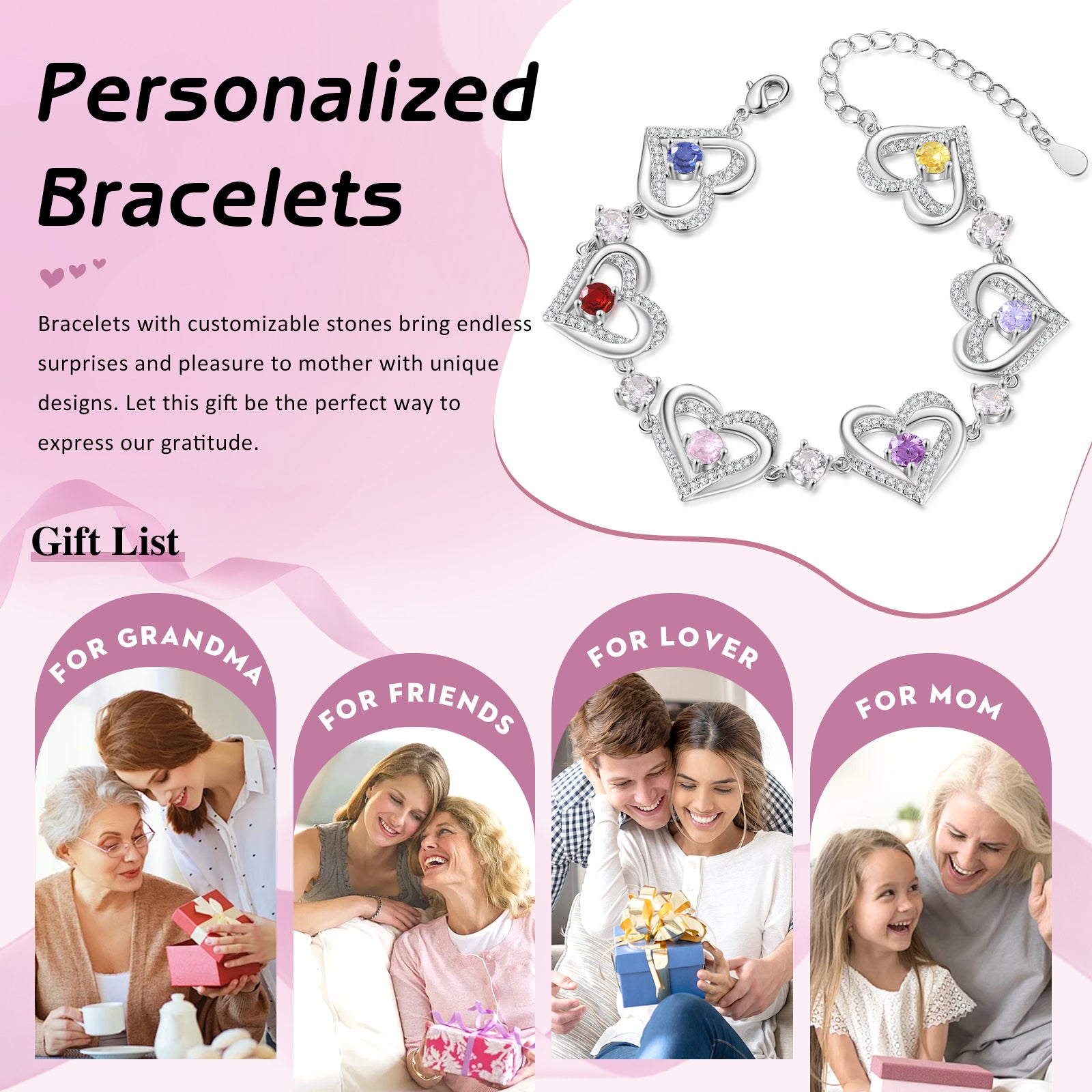 Customer Birthstone Bracelet