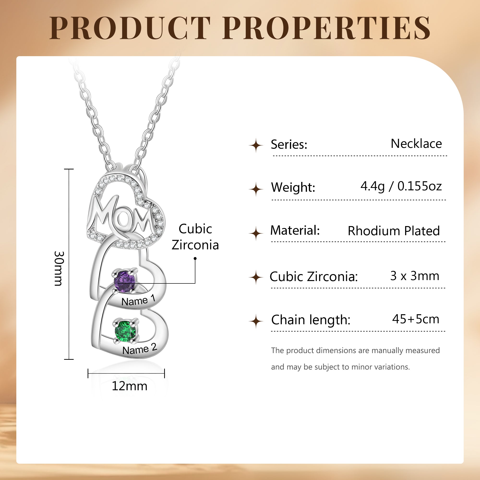 Customer Birthstone Necklace